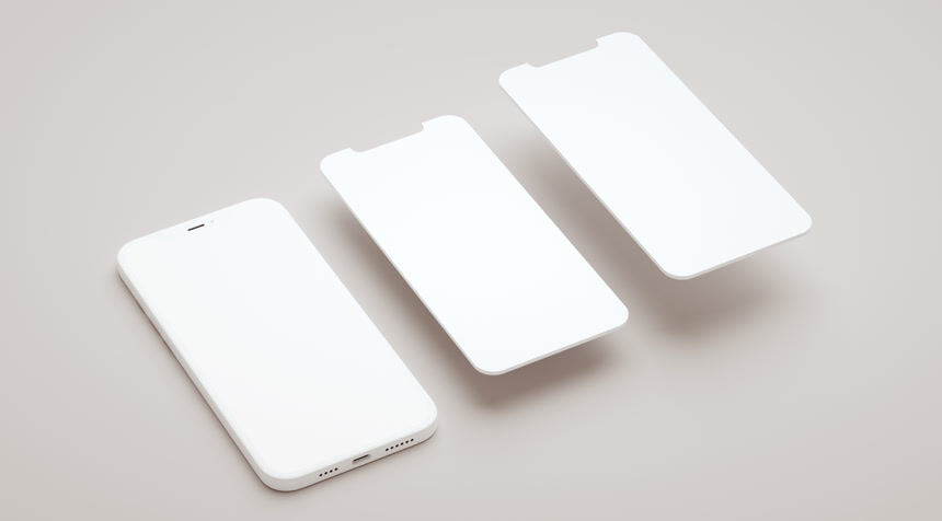 三个手机模型手机样机