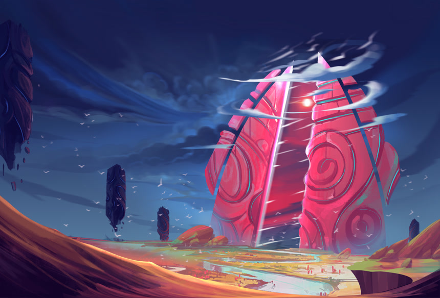 虚幻魔法世界红色建筑插图