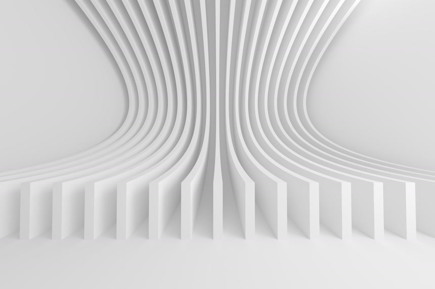 白色几何体背景电脑背景图