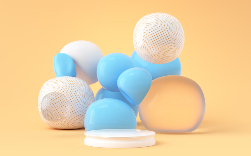 抽象球3D渲染计算机数字绘图插图背景壁纸