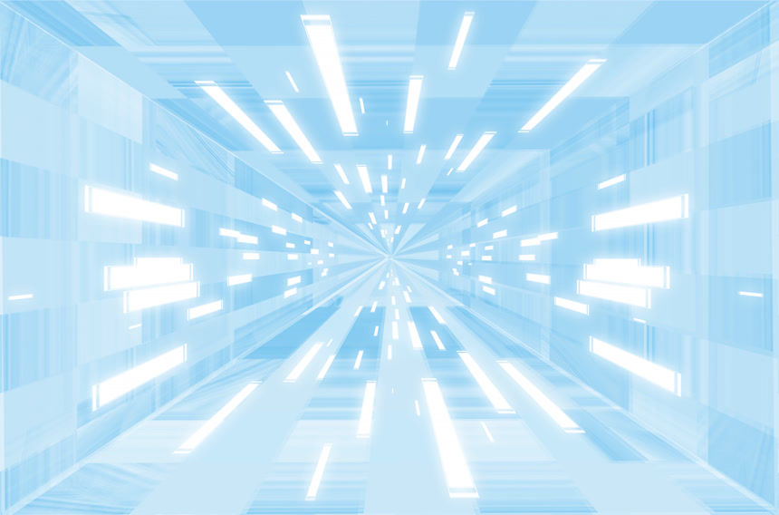 蓝白色放射线光照效果背景