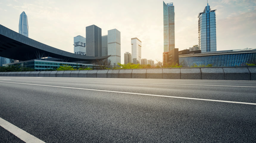 空沥青路面交通方式多车道公路