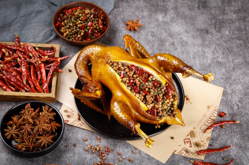 深底上的椒麻鸡