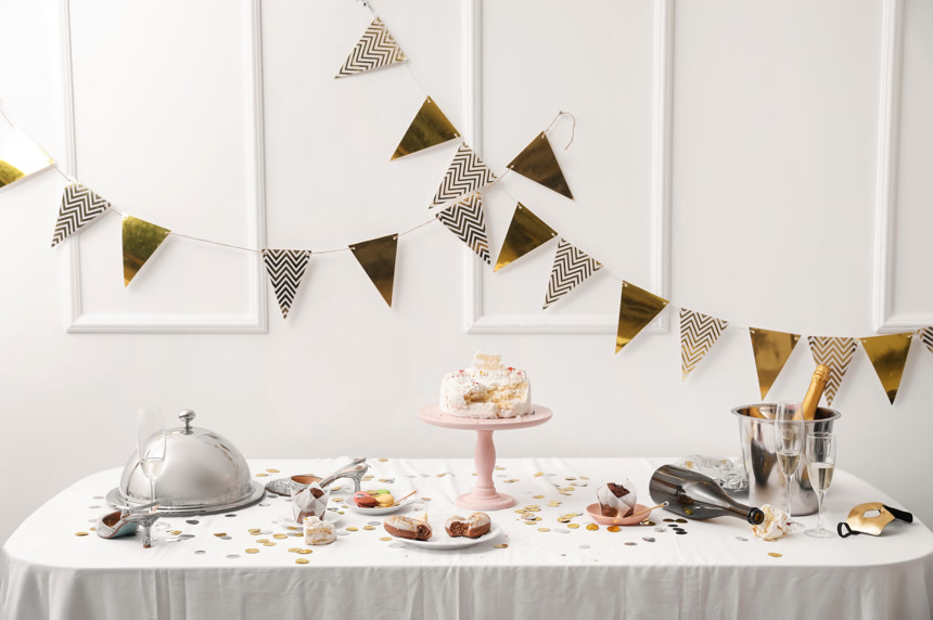 聚会结束后的餐桌生活方式