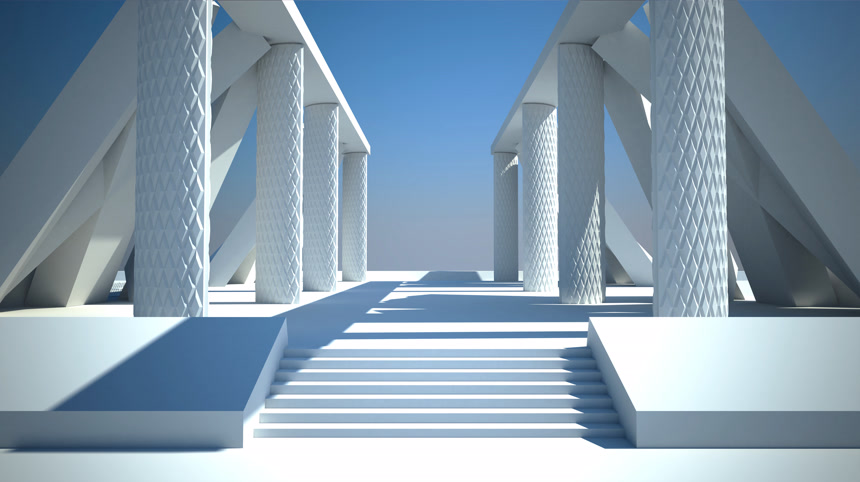 一个物体三维图形光几何形状出示