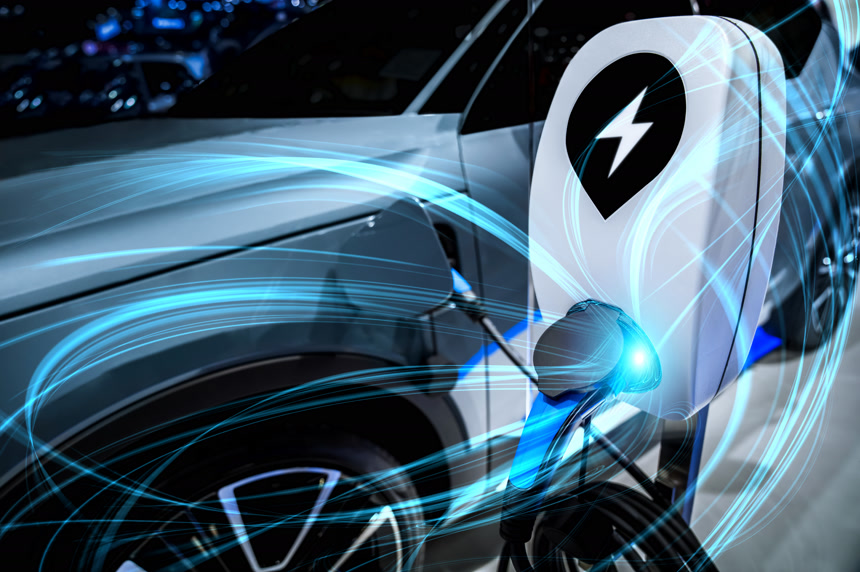 电动汽车充电站新能源汽车低碳环保