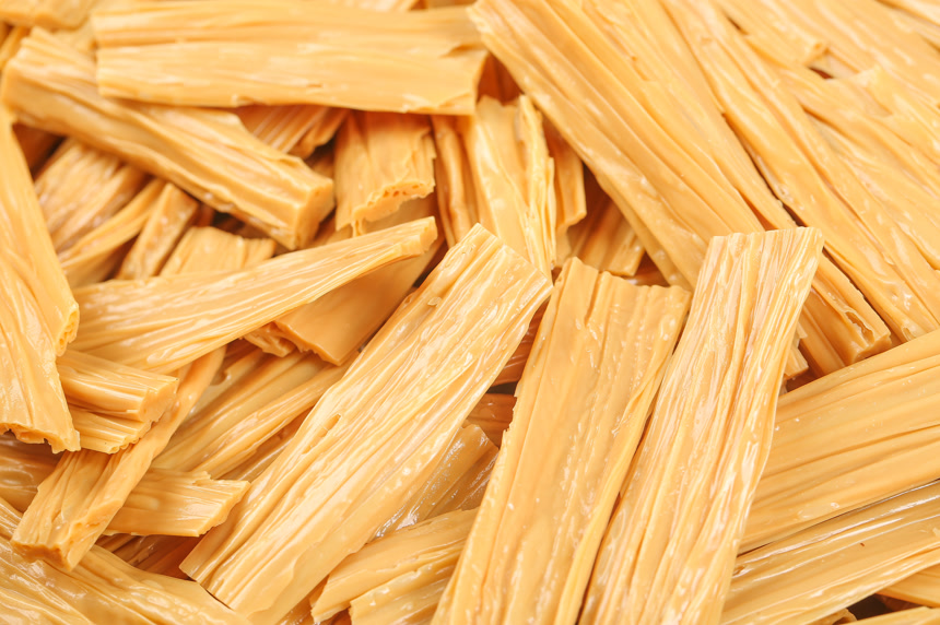 深底上的腐竹干