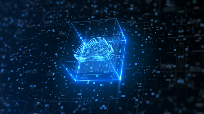 高科技云计算和网络安全.数字数据网络保护未来技术数字背景.