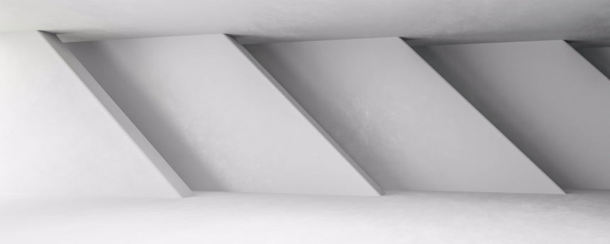 白墙抽象几何形状未来主义建筑3D渲染说明建筑设计