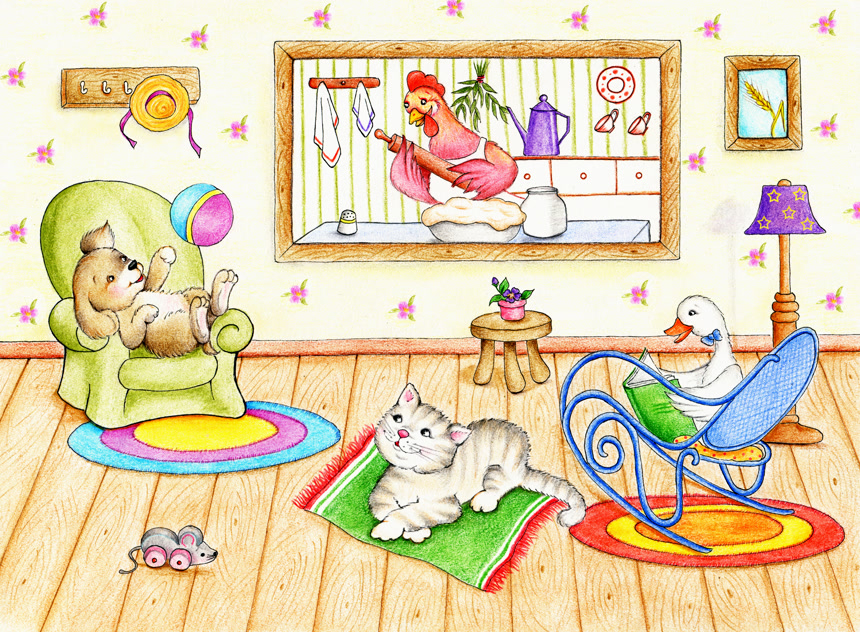 可爱的动物卡通插画动画片绘本童话故事