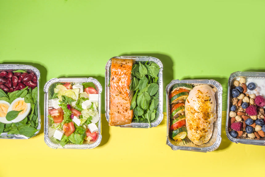 装在包装盒里的健康饮食食品健康