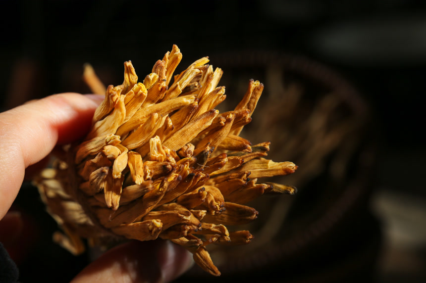 深底上的黄花菜