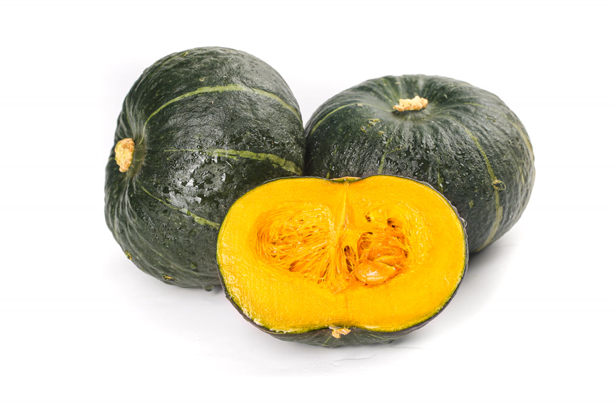 白底上放着的贝贝南瓜