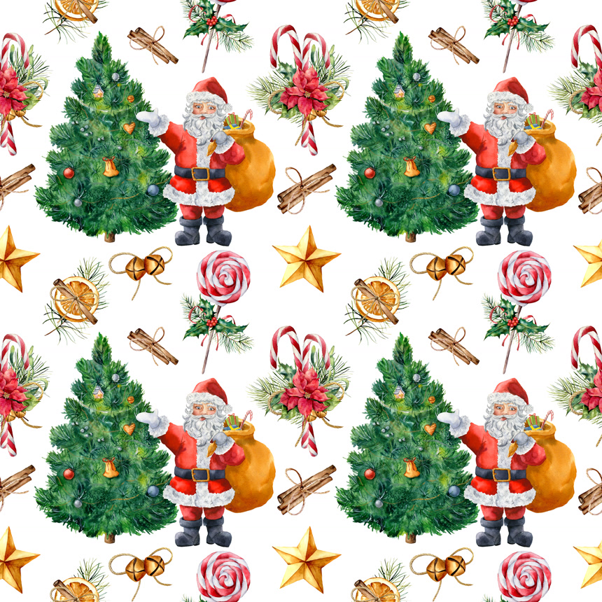 圣诞节元素素材手绘背景壁纸