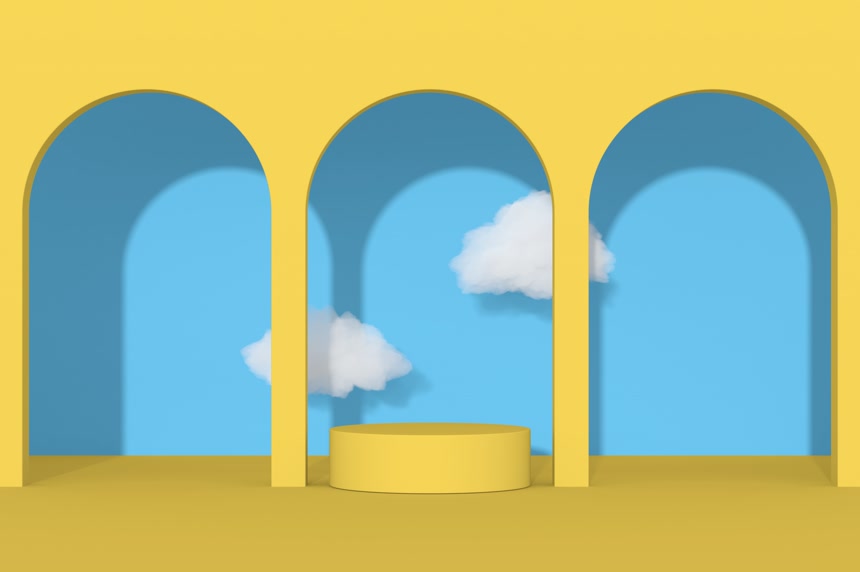 建筑模型设计创意三维3D立体建筑