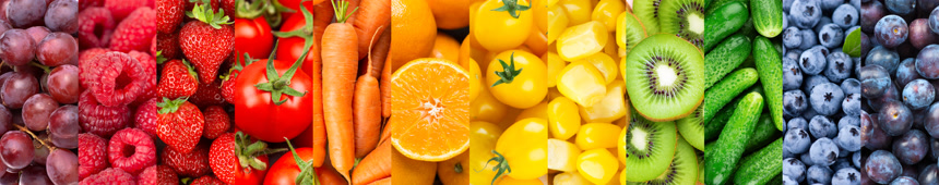 水果蔬菜和浆果的背景图健康生活方式