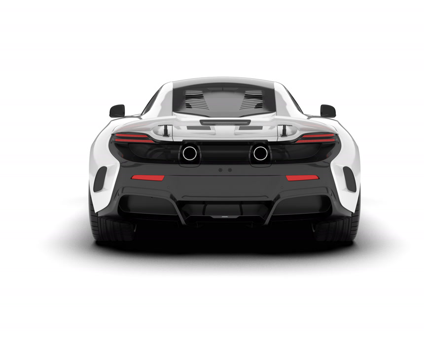 创意炫酷白色跑车3D渲染特写交通运输