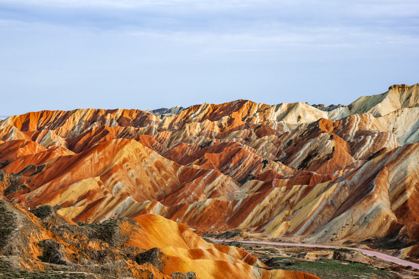 甘肃张丹霞地貌地质公园电脑壁纸风景旅游图