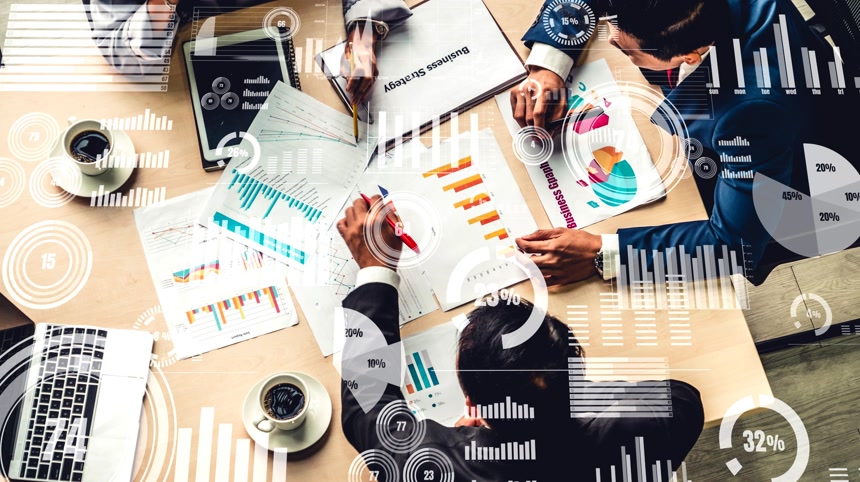 商界人士在企业员工会议商务人像