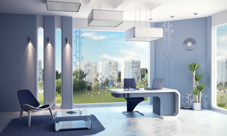 现代办公室的室内装修