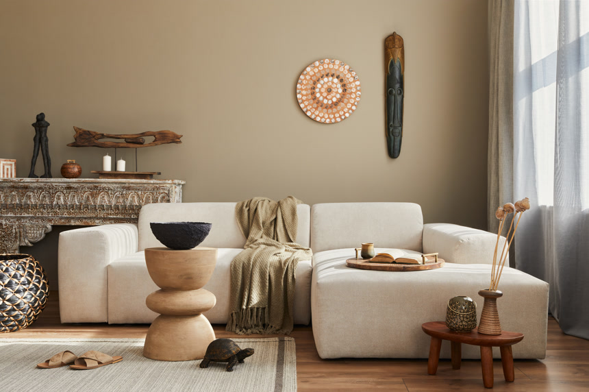 民族风格的复古客厅案例图室内设计