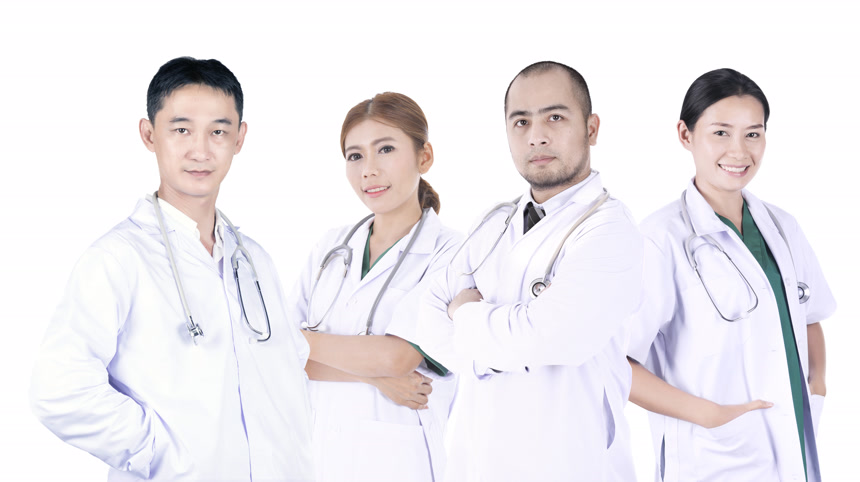 在医院里的医生团队医院宣传