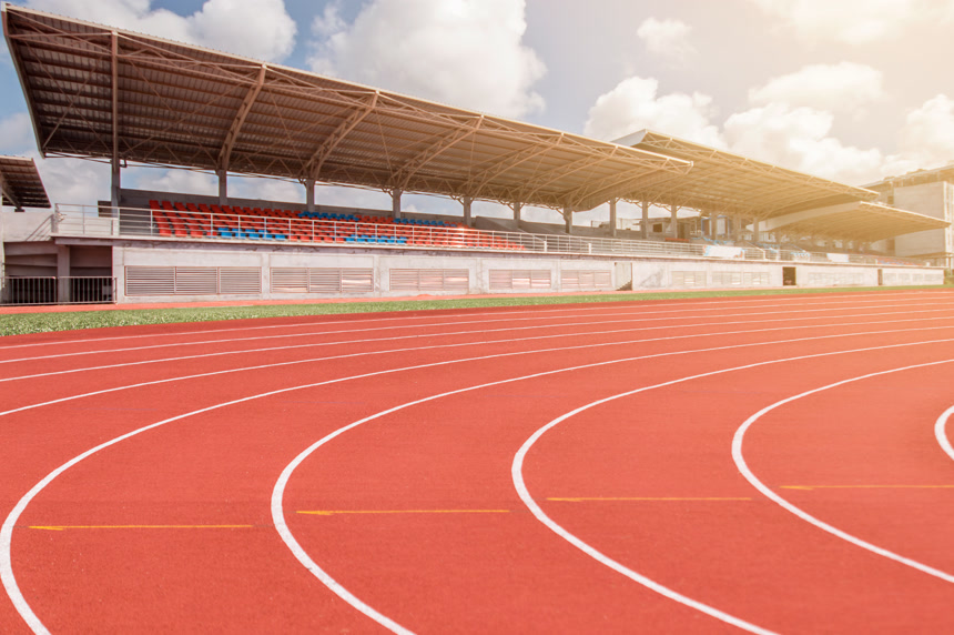 体育场内的跑道生活方式