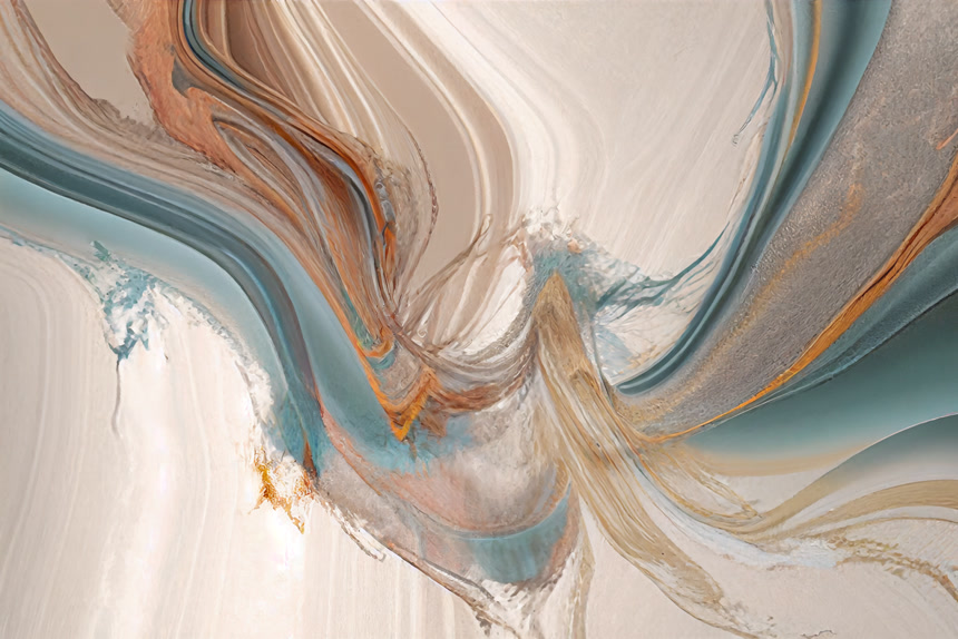 抽象艺术水墨画色彩和现代艺术在墙上的流行