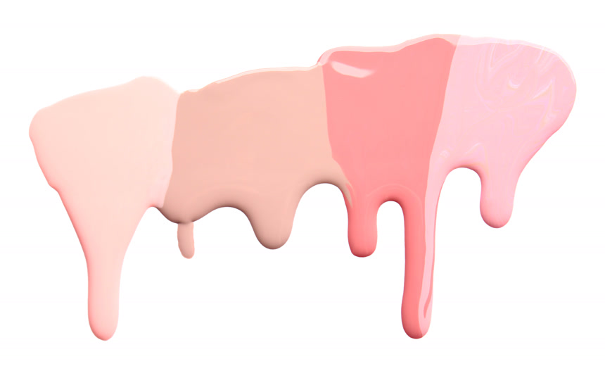 喷出的指甲油白底图色彩抽象图