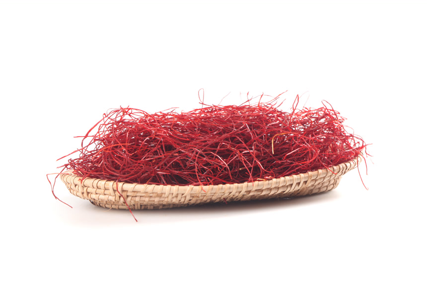 白底上的细辣椒丝