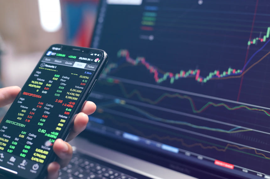 股票交易所流通交易屏风股票屏风显示股票价格上涨金融经济.