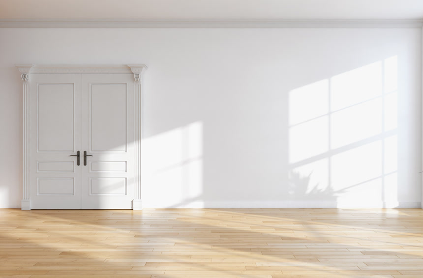 现代明亮房间的内部生活场景