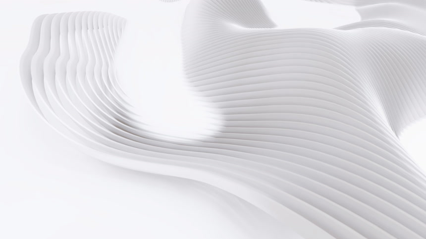 创意白色抽象3D立体曲线波浪纹理底纹背景