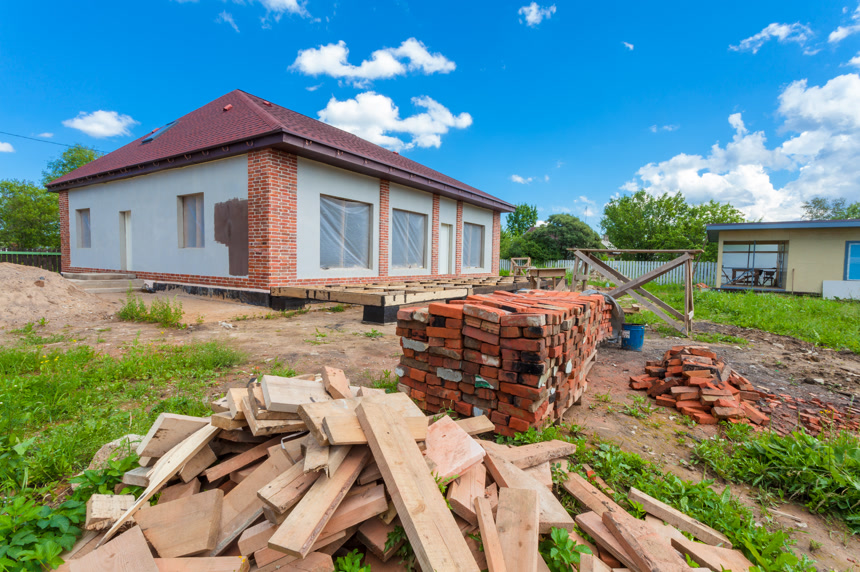 建造房屋用的材料近景壁纸