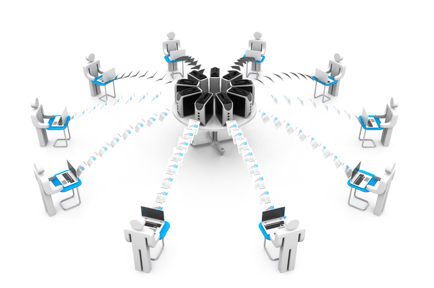 计算机网络与数据共享网络科技白底图