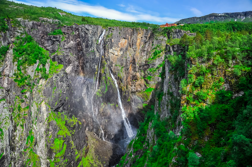 美丽的挪威风景瀑布景观旅游旅行景点景观