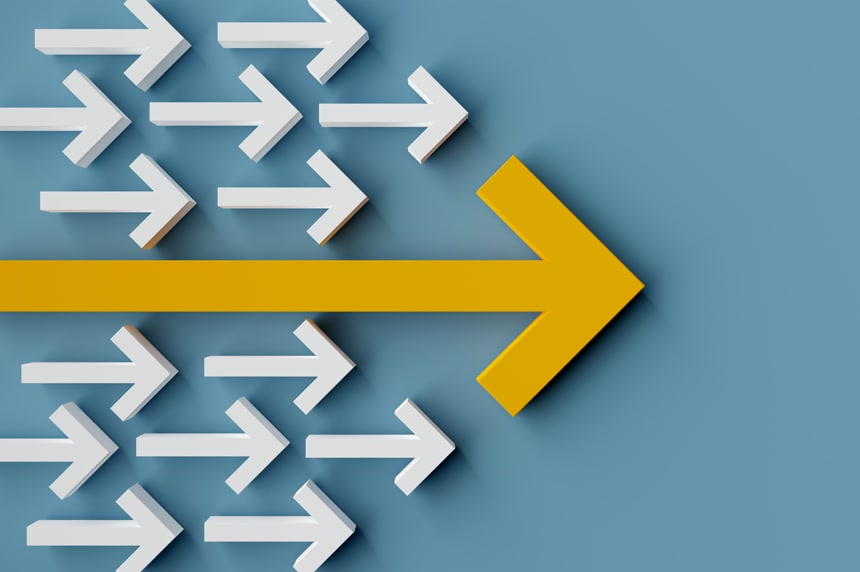 3D立体箭头商务背景