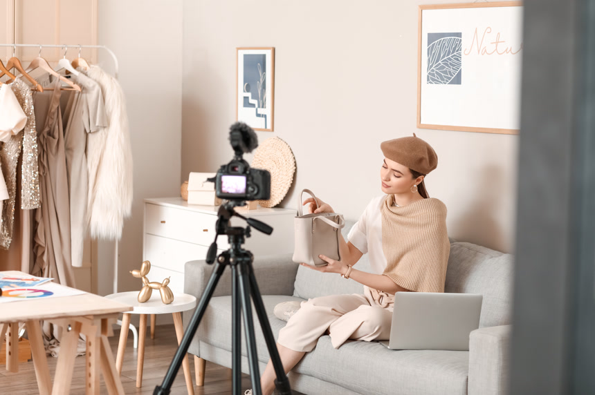 女生直播卖货生活方式