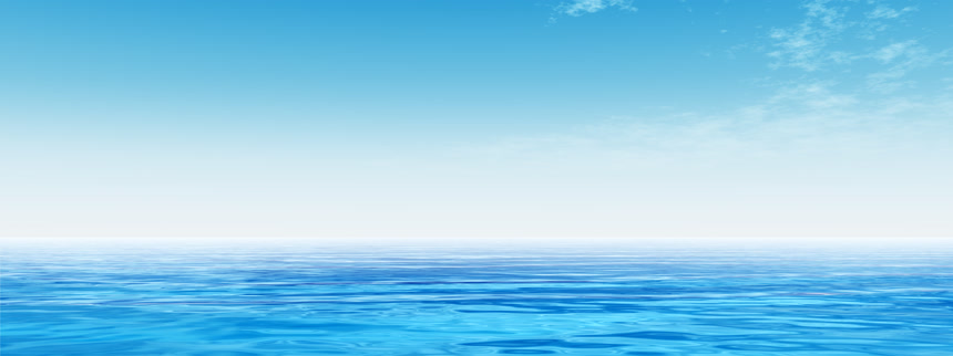 唯美蓝色大海海水海平面风景