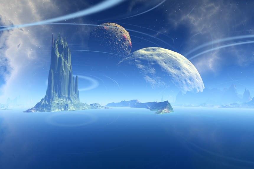 宇宙星球科幻唯美梦幻3D背景壁纸