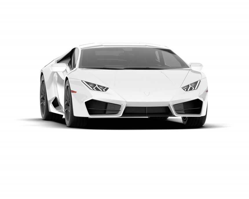 创意炫酷白色跑车3D渲染白底图交通运输