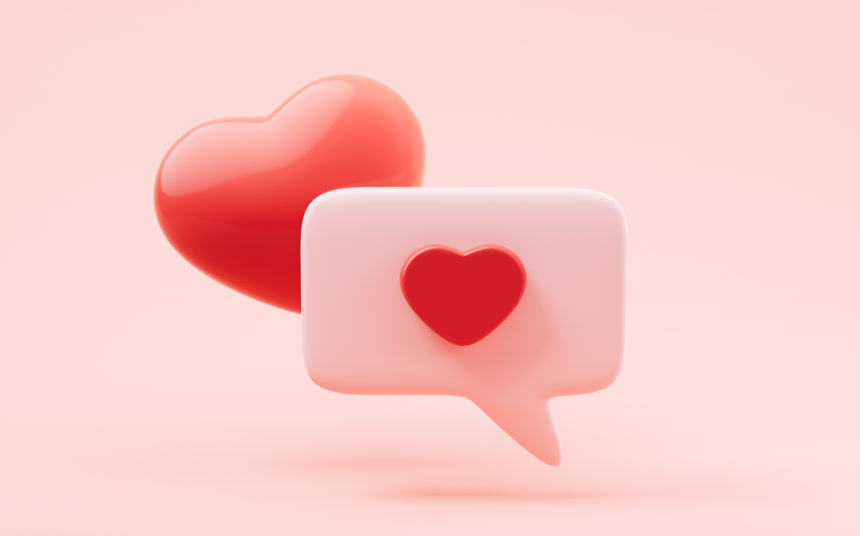 热爱心谈情说爱3D渲染