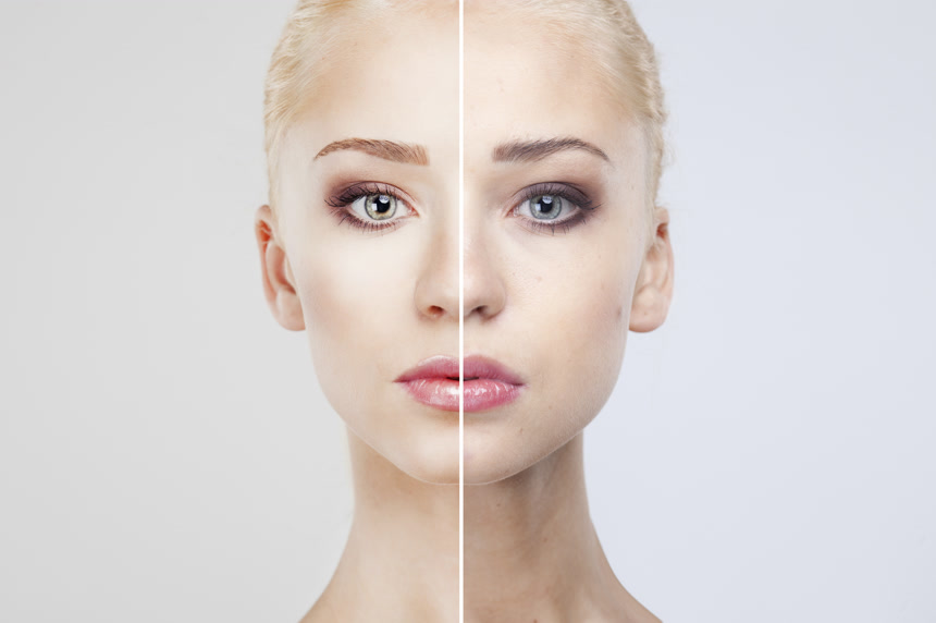 美容护肤前后对比美容美业宣传