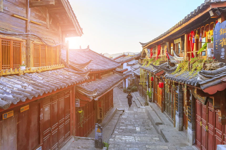 云南丽江古城城市建筑
