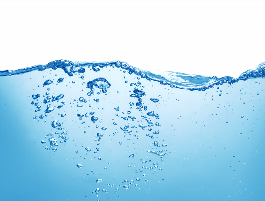 三D渲染蓝色水面效果图背景壁纸白底图