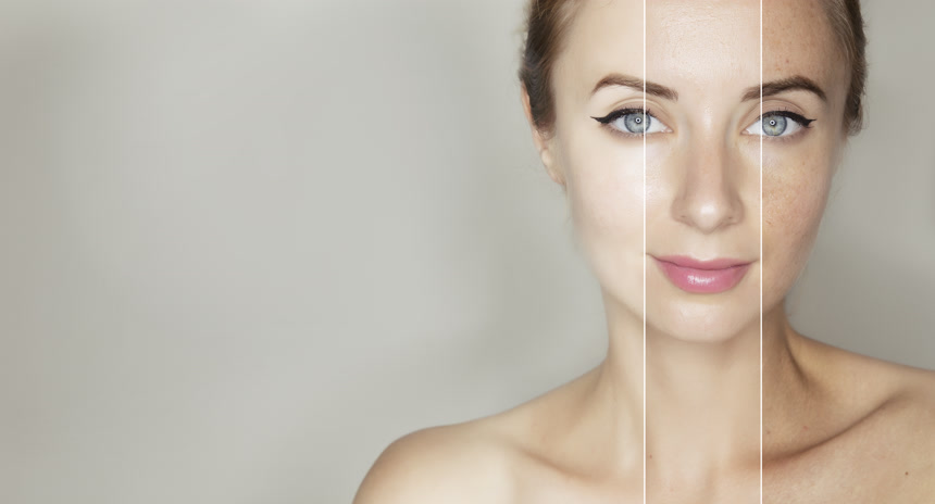 日光浴的各个阶段 有白人背景的孤立无援的女人 肤色不同的女孩.生活方式美女模特