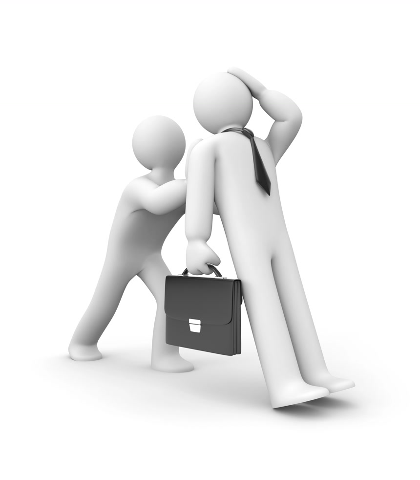 手扶折摔倒的职场人3D人偶