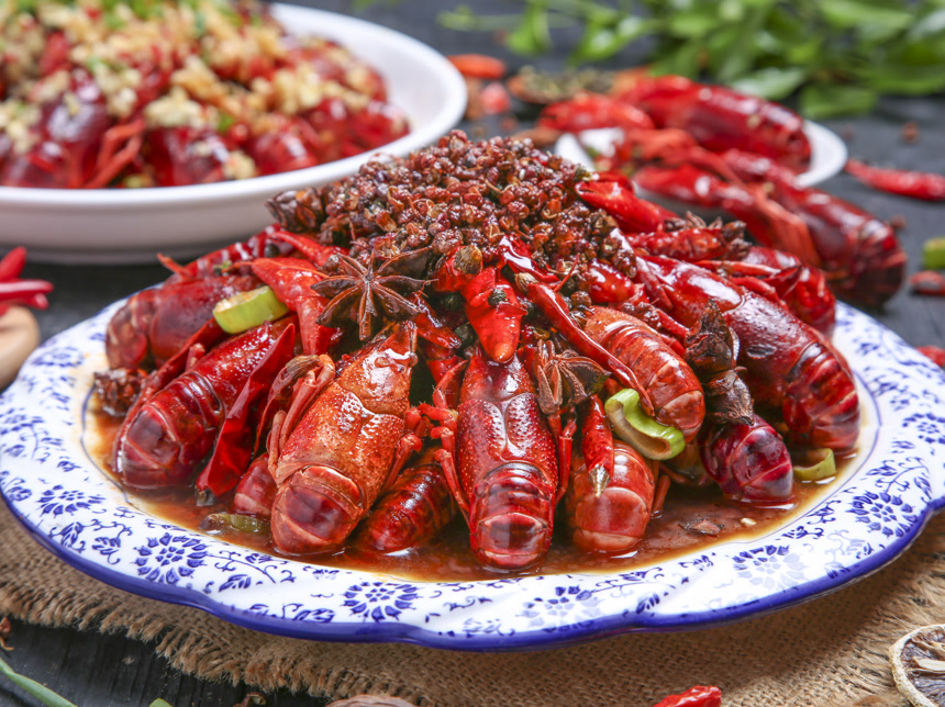 深底上的小龙虾