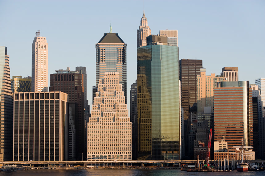 曼哈顿的摩天大楼建筑壁纸国外旅游 