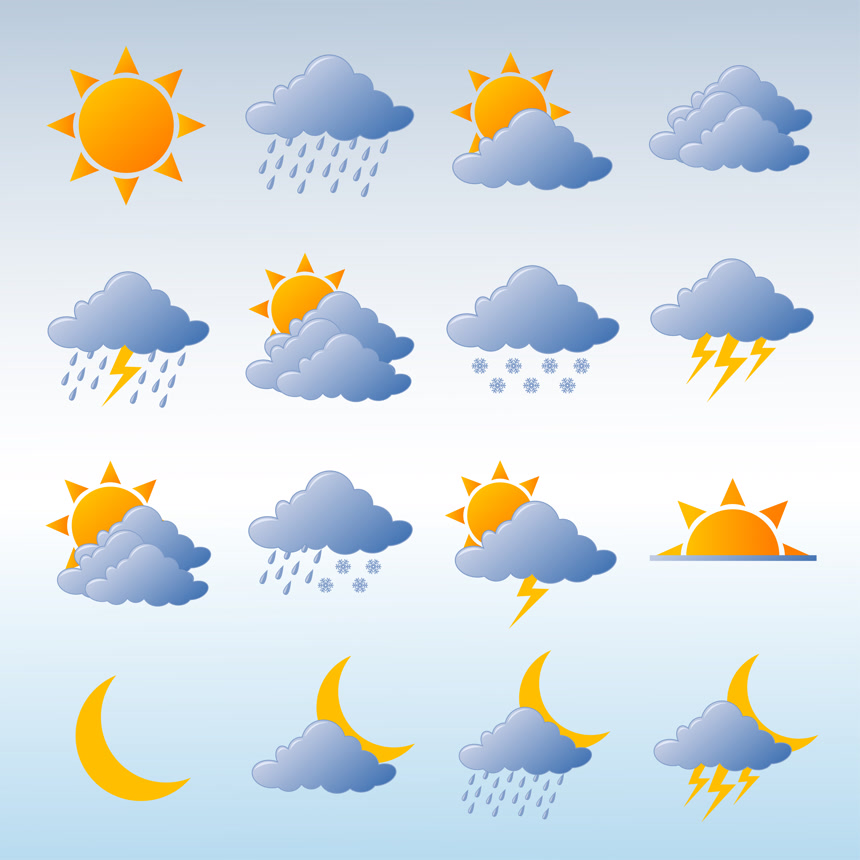 天气预报晴雨表图标